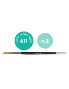 PAQ 6 PINCEL SINTETICO REDONDO Nº 2 SERIE 611 MANGO CORTO